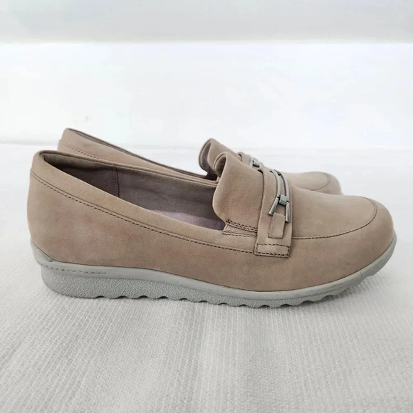 ARAVON Josie Bit Womens Loafers Size 11 Dove (Beige) Nubuck Leather Comfort Shoe - Picture 5 of 11